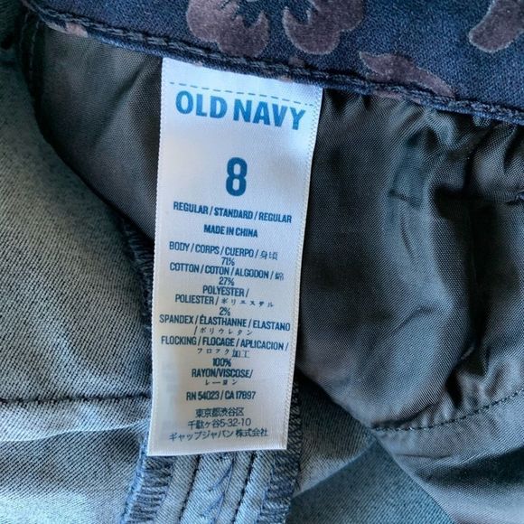 Old Navy THE DIVA Cropped Low Rise Pant Flocked Sz 8 - Picture 11 of 13